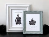 Knight "An honourable man restores the dignity of others." 8x10 archival quality fine art paper print, perfect Fathers Day gift!