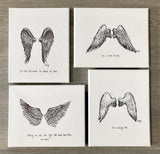 Wings "Nothing can dim the light that shines from within." 8x10 archival quality fine art paper print, black and white with light texture.