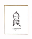 Throne "What you see" 8x10 black and white archival print