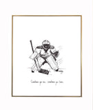 Hockey Goalie / Goaltender "Sometimes you win, sometimes you learn." 8x10 archival quality paper print, black and white