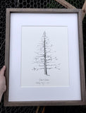 SIGNATURE GUEST TREE, 8x10 archival quality fine art paper print - wedding or shower guests sign tree branches instead of a guest book!