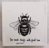 Honey Bee "Do small things with great love." 8x10 archival quality fine art paper print, great gift for teacher!
