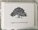 Tree "The greatest oak was once a little nut that held its ground." 8x10 archival quality fine art paper print, great gift for graduate!