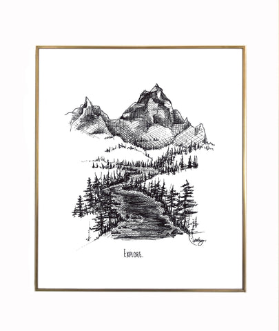 Mountains- Explore fine art paper print