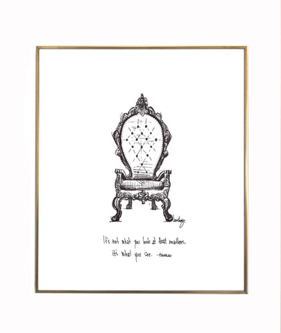 Throne "What you see" 8x10 black and white archival print